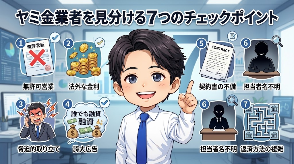 ヤミ金業者を見分ける7つのチェックポイント