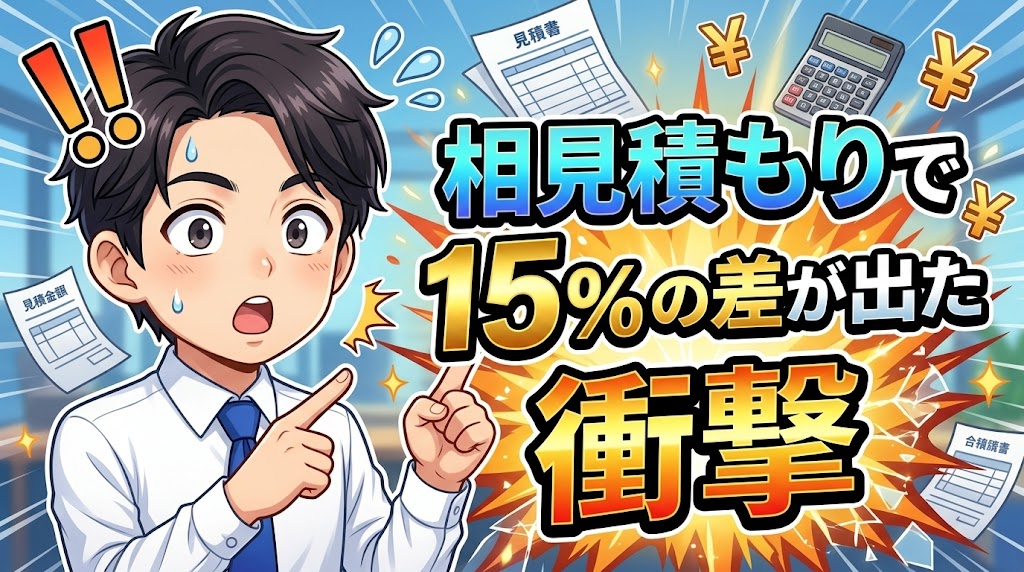 相見積もりで15%の差が出た衝撃