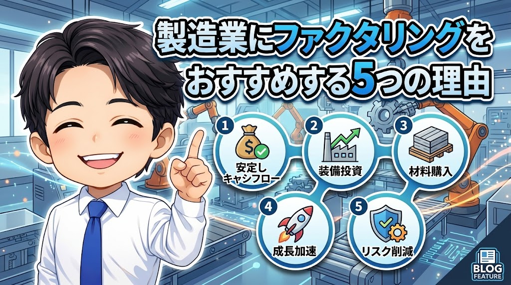 製造業にファクタリングをおすすめする5つの理由