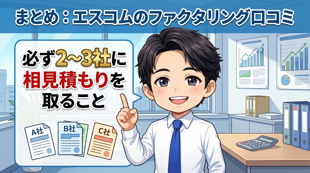 まとめ：エスコムのファクタリング口コミ