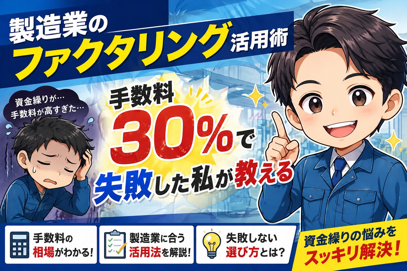 製造業のファクタリング活用術｜手数料30%で失敗した私が教える