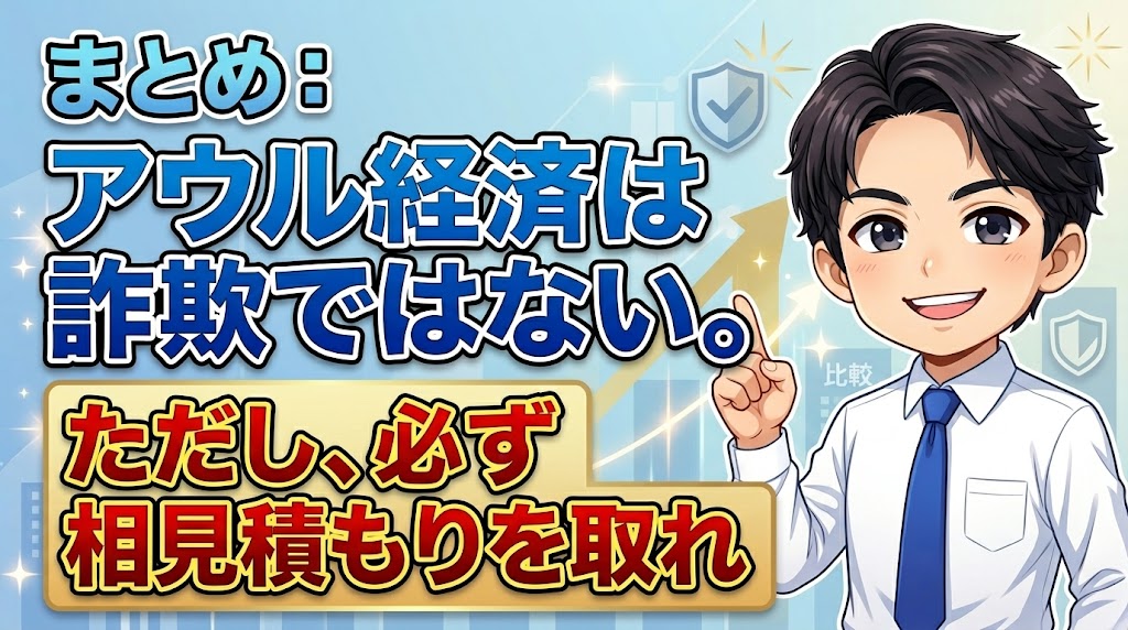 まとめ：アウル経済は詐欺ではない。ただし、必ず相見積もりを取れ