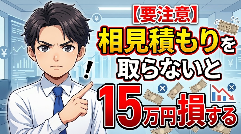 相見積もりを取らないと15万円損する！実際に検証してわかったこと