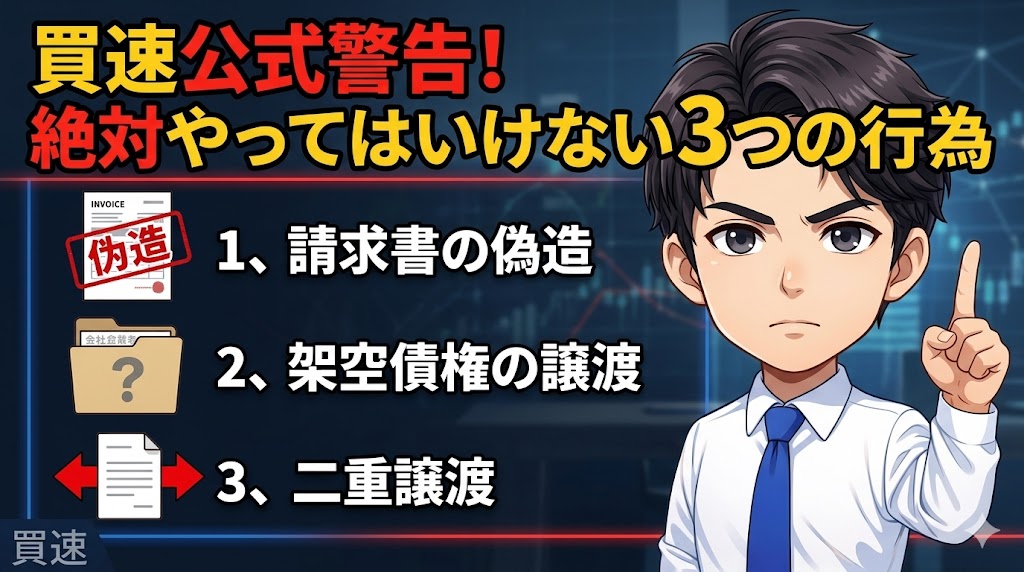 買速の公式が警告する「絶対やってはいけない3つの行為」