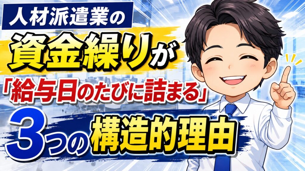 人材派遣業の資金繰りが「給与日のたびに詰まる」3つの構造的理由