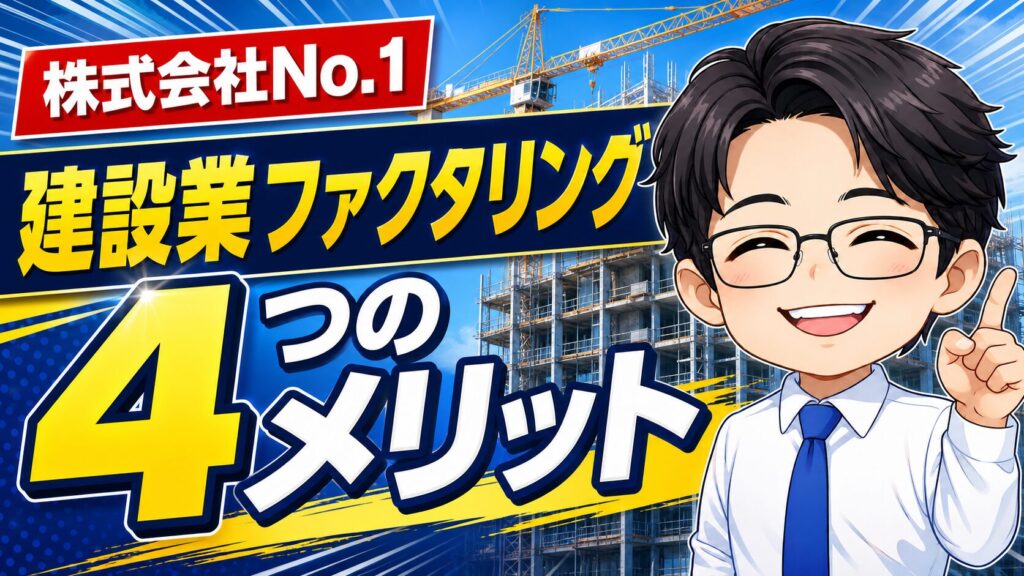 株式会社No.1の建設業ファクタリング・4つのメリット