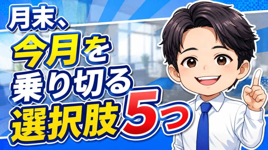 月末、今月を乗り切る選択肢