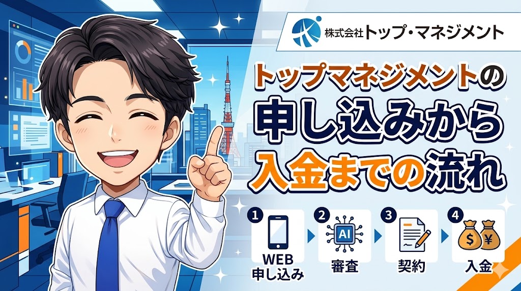 トップマネジメントの申し込みから入金までの流れ