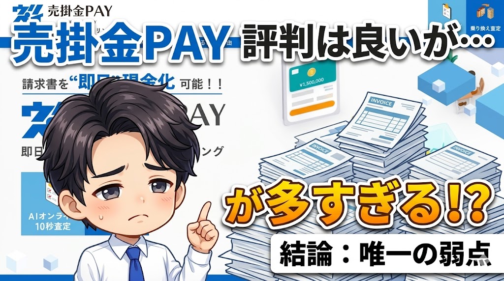 結論：売掛金PAYの評判は良いが「準備物が多め」が唯一の弱点