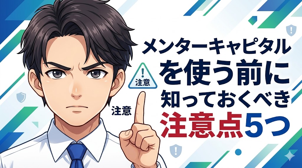 メンターキャピタルを使う前に知っておくべき注意点5つ
