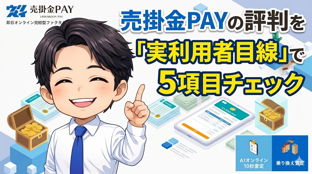 売掛金PAYの評判を「実利用者目線」で5項目チェック