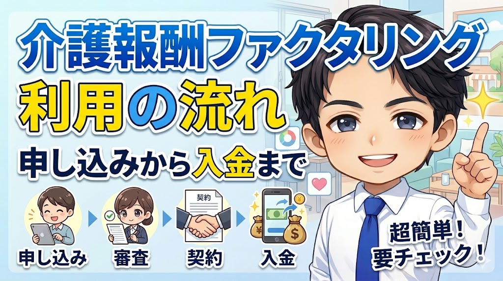 介護報酬ファクタリング利用の流れ｜申し込みから入金まで