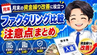 月末の資金繰り改善に役立つファクタリング比較と注意点まとめ