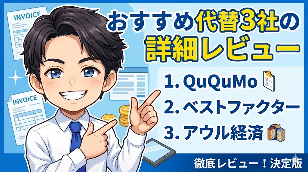 おすすめ代替3社の詳細レビュー（実利用ベース）