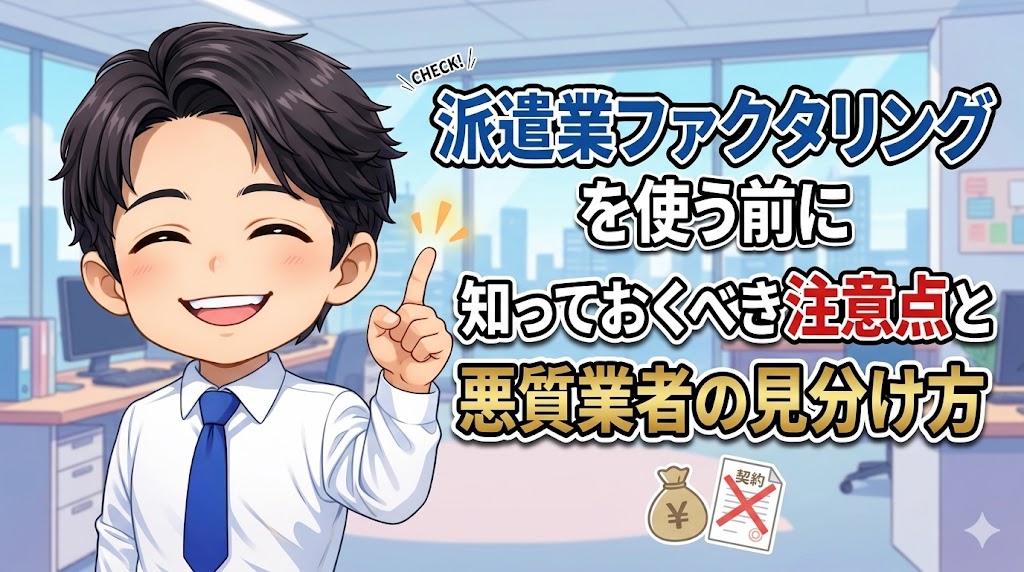 派遣業ファクタリングを使う前に知っておくべき注意点と悪質業者の見分け方