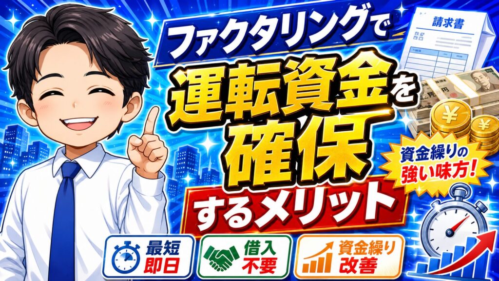 ファクタリングで運転資金を確保するメリット