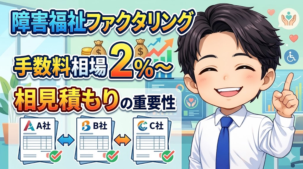 障害福祉ファクタリングの手数料相場と「相見積もり」の重要性