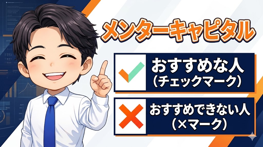 メンターキャピタルがおすすめな人・おすすめできない人