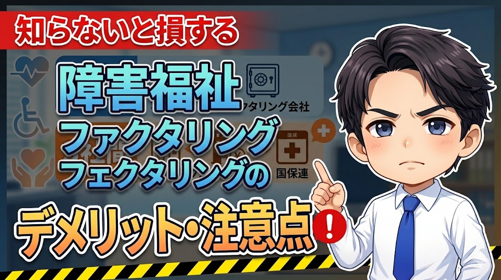 知らないと損する障害福祉ファクタリングのデメリット・注意点