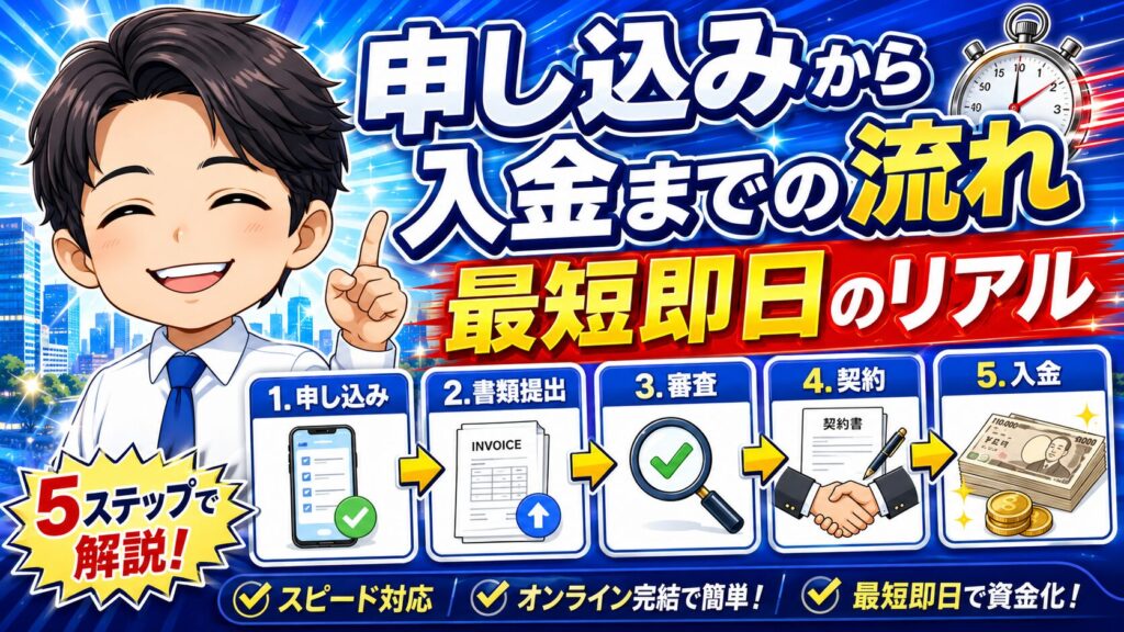 申し込みから入金までの流れ（最短即日のリアル）