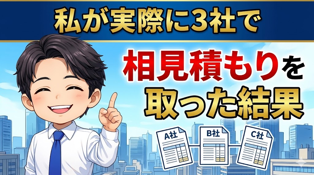 私が実際に3社で相見積もりを取った結果【リアル検証データ】