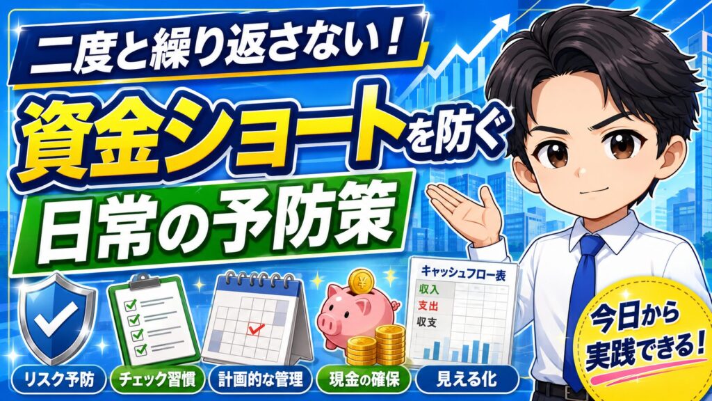 二度と繰り返さない|資金ショートを防ぐ日常の予防策