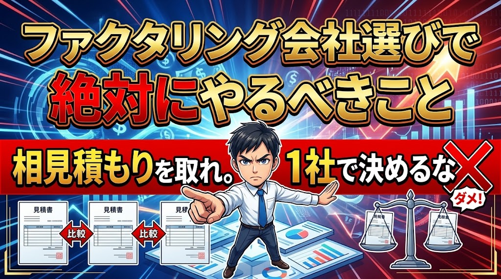 ファクタリング会社選びで絶対にやるべきこと
