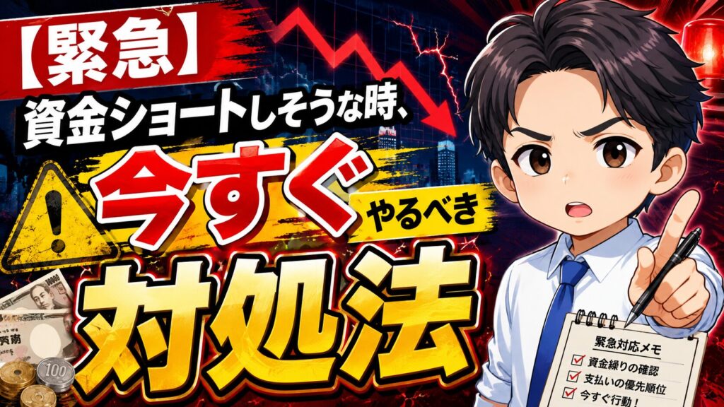 【緊急】資金ショートしそうな時、今すぐやるべき対処法