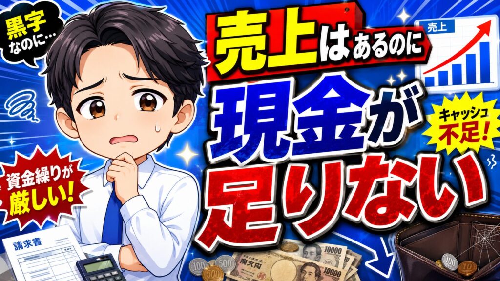 月末の資金繰りで売上はあるのに現金が足りない
