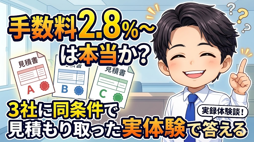 西日本ファクター「手数料2.8%〜」は本当か？俺が3社に同条件で見積もり取った実体験で答える