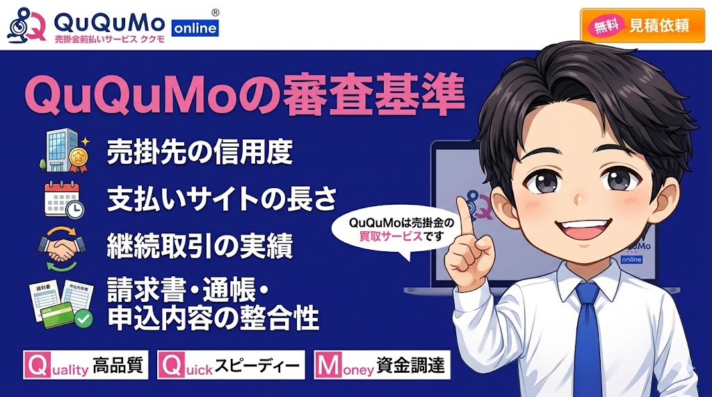 QuQuMo(ククモ)の審査基準|何を見られているのか