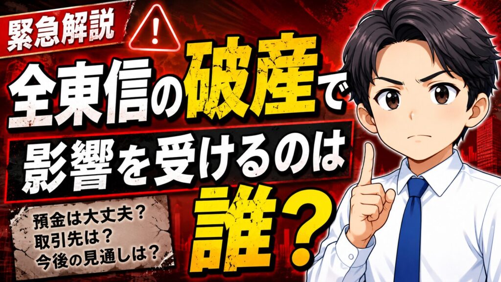 全東信の破産で影響を受けるのは誰？