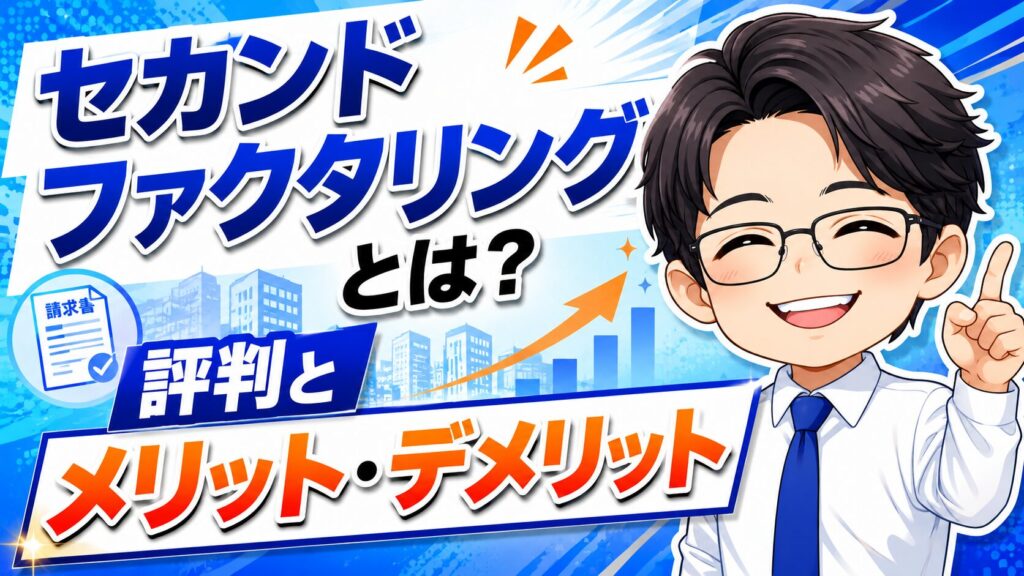 セカンドファクタリングとは？評判とメリット・デメリット