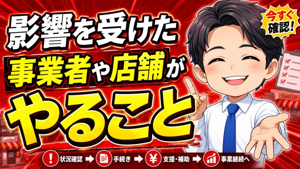 全東信の影響を受けた事業者や店舗がやること