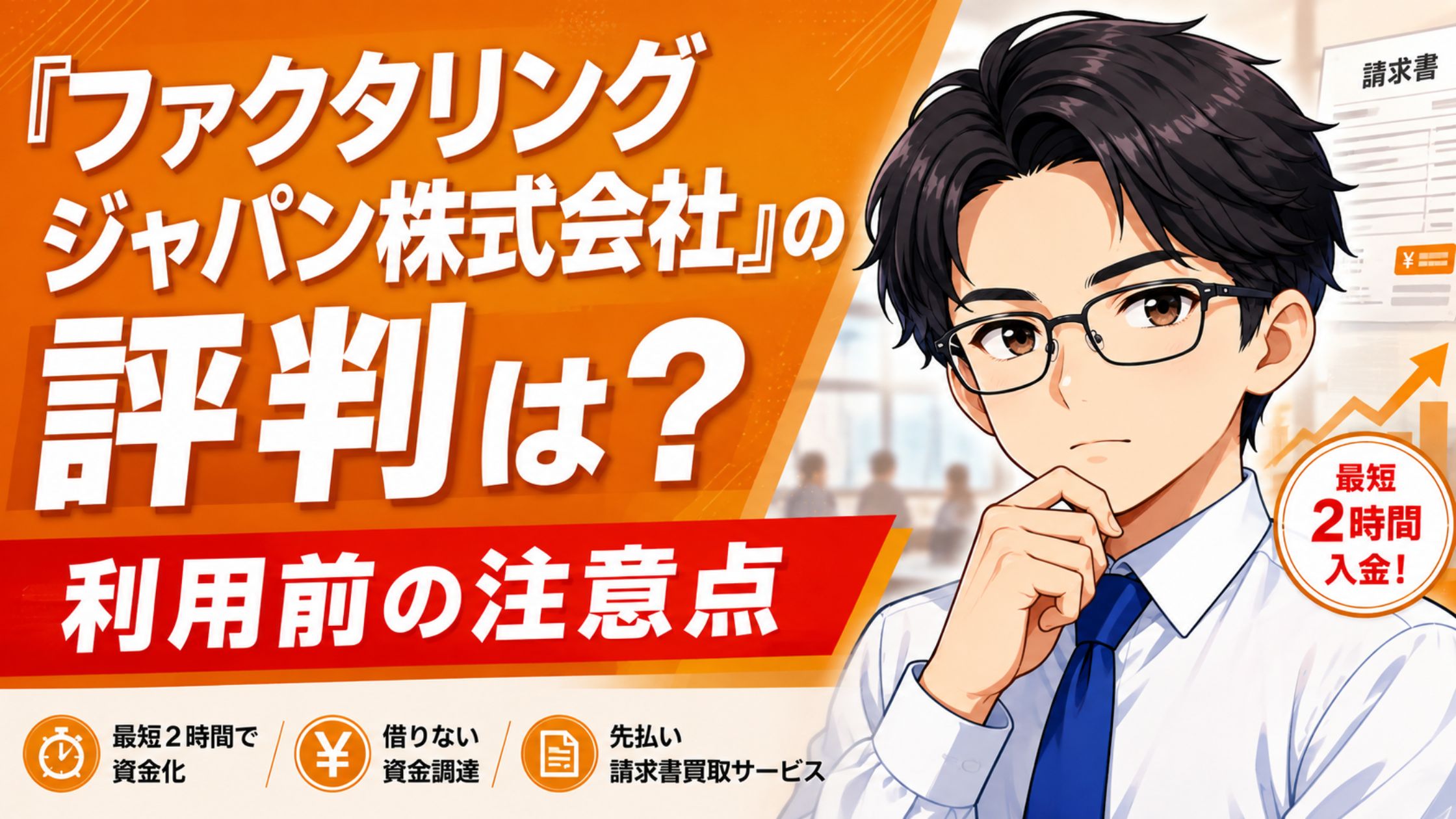 『ファクタリングジャパン株式会社』の評判は？利用前の注意点