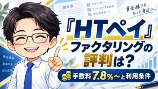 『HTペイ』ファクタリングの評判は？手数料7.8％～と利用条件