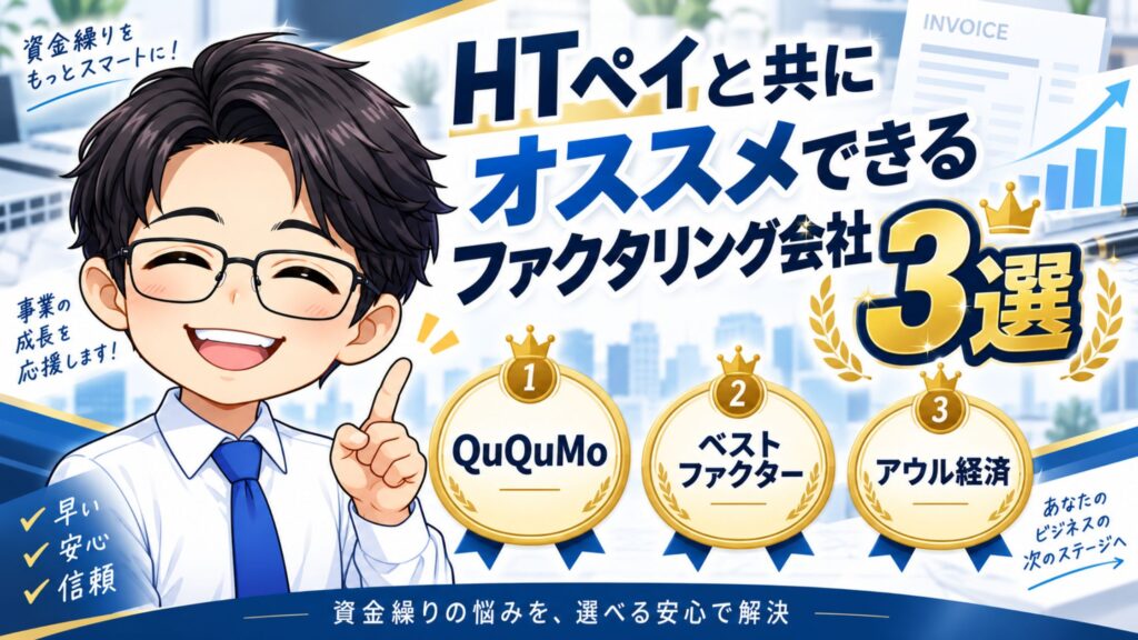 HTペイと共にオススメできるファクタリング会社3選