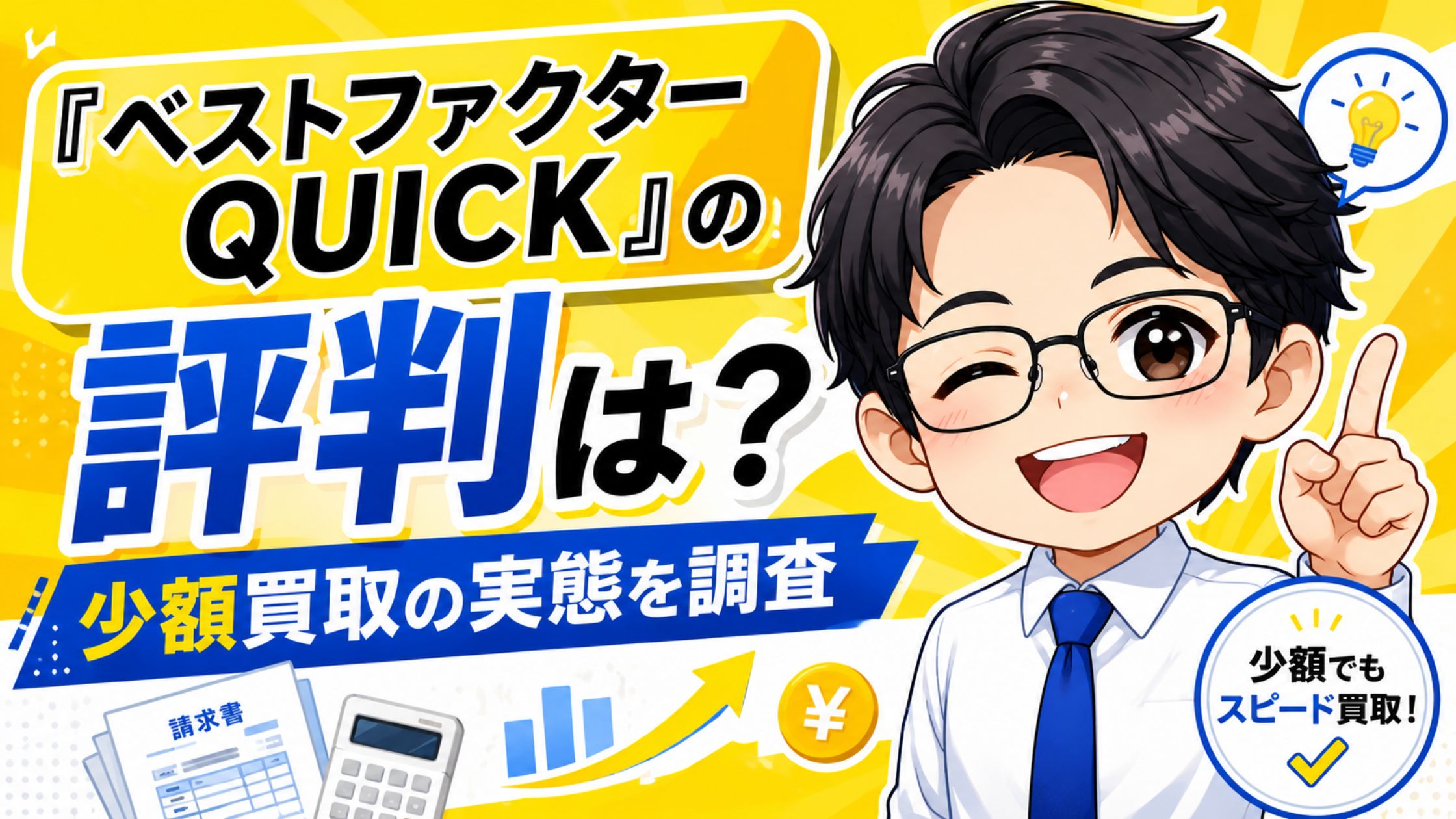 『ベストファクターQUICK』の評判は？少額買取の実態を調査