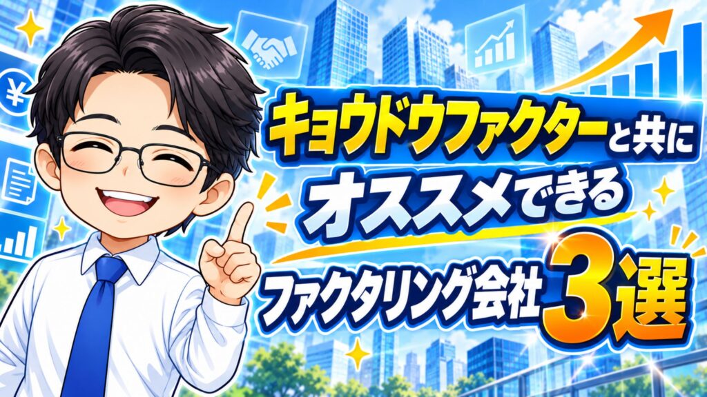 キョウドウファクターと共にオススメできるファクタリング会社3選