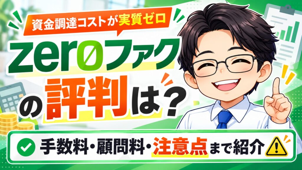 『zeroファク（ゼロファク）』の評判は？手数料・顧問料・注意点まで紹介